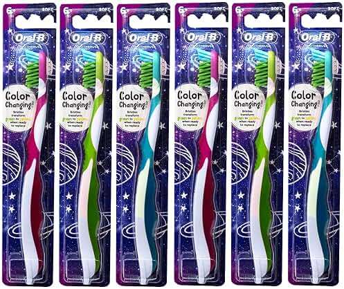 Oral-B Pro-Health Junior CrossAction Galaxy Toothbrush, Ages 6+, Soft - Pack of 6 - Image 2