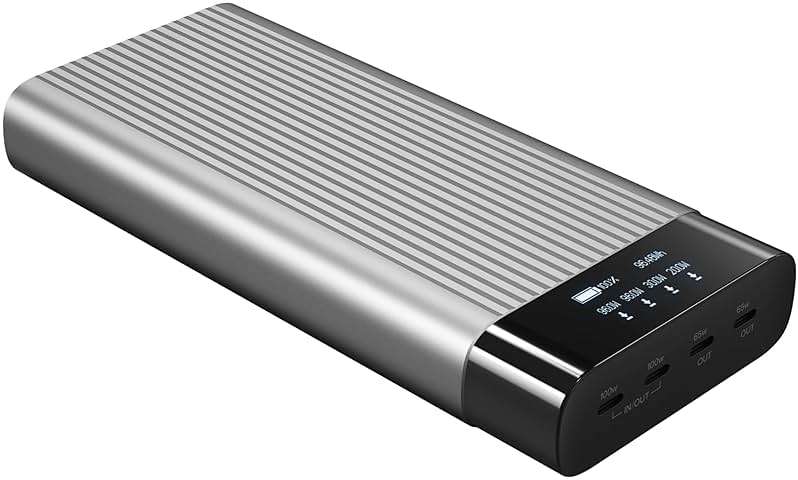 HyperJuice 245W USB-C 100Wh Battery Pack, M1 MacBook, iPad, iPhone, and More, Fast Charger Type C 27000 mAh Power Bank, Portable Charger - Image 1