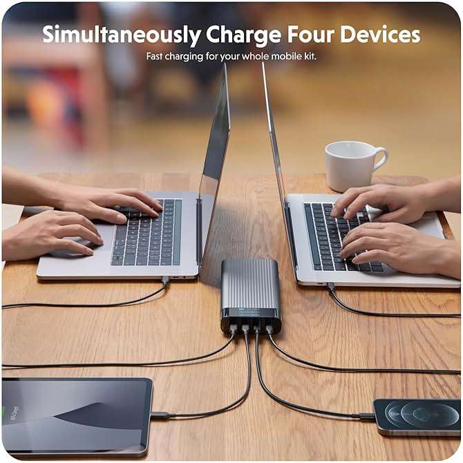 HyperJuice 245W USB-C 100Wh Battery Pack, M1 MacBook, iPad, iPhone, and More, Fast Charger Type C 27000 mAh Power Bank, Portable Charger - Image 2