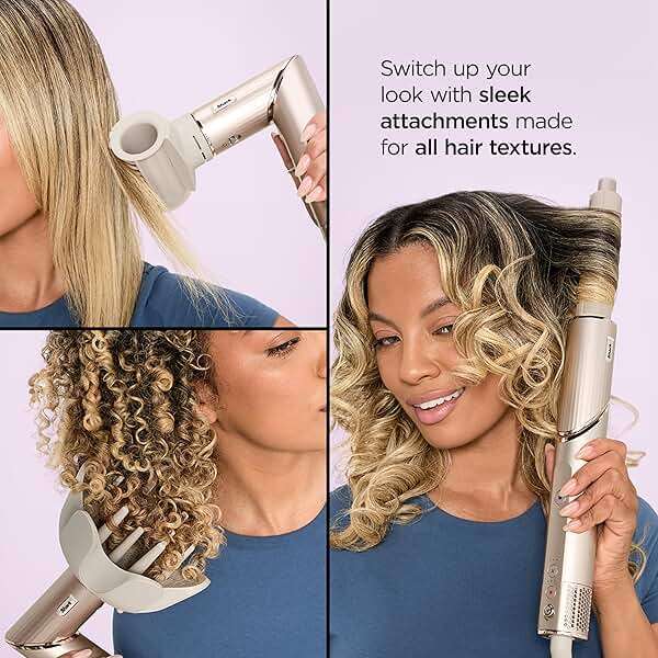 Shark FlexStyle | Air Multi-Styler & Drying System | Hair Dryer Brush for Blowouts with Coanda Auto- Wrap Curlers, Oval Brush, Curl-Defining Diffuser & Concentrator Attachment | Stone | HD435 - Image 6