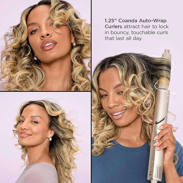 Shark FlexStyle | Air Multi-Styler & Drying System | Hair Dryer Brush for Blowouts with Coanda Auto- Wrap Curlers, Oval Brush, Curl-Defining Diffuser & Concentrator Attachment | Stone | HD435 - Image 9