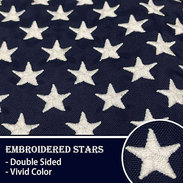 Bradford Embroidered American Garden Flag 12x18 Double Sided, Small American USA Garden Flag for Outside America Yard Lawn Heavy Duty - Image 3