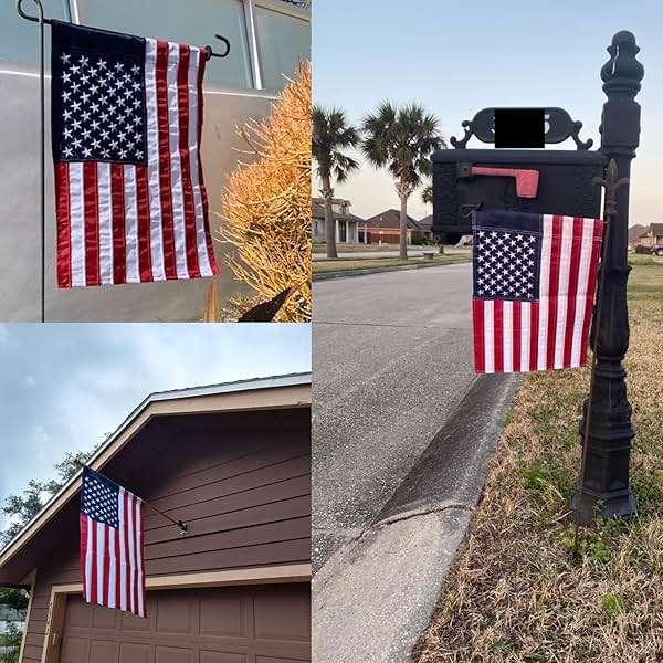 Bradford Embroidered American Garden Flag 12x18 Double Sided, Small American USA Garden Flag for Outside America Yard Lawn Heavy Duty - Image 8