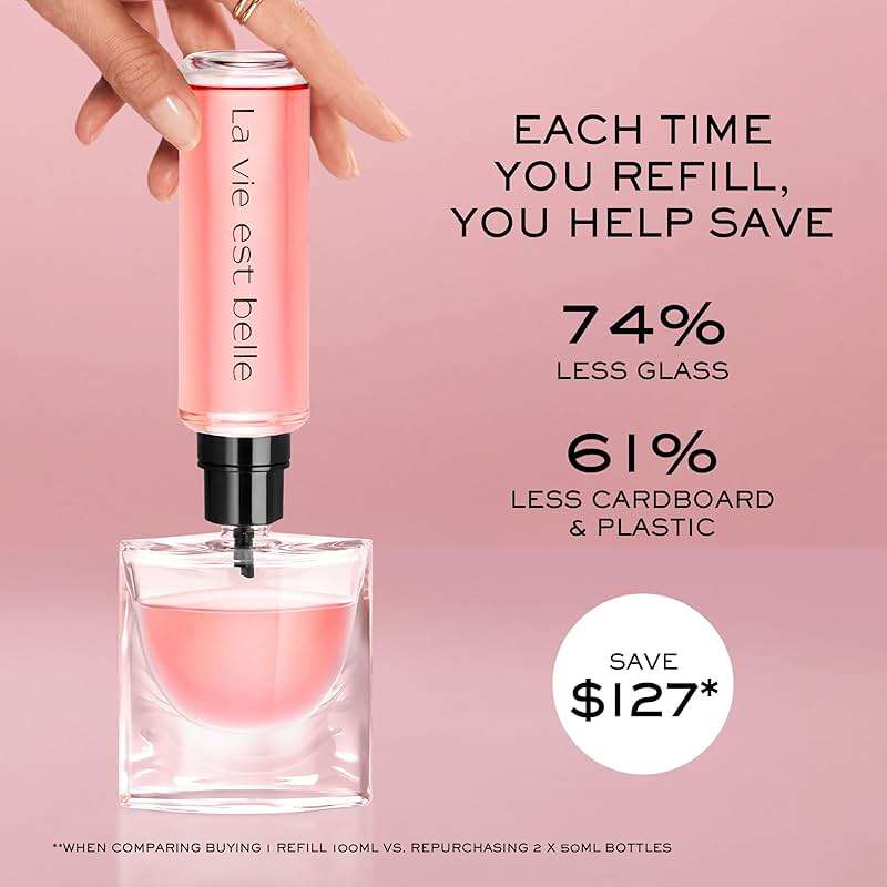 Lancôme La Vie Est Belle Eau de Parfum - Long Lasting Fragrance with Notes of Iris, Earthy Patchouli, Warm Vanilla & Spun Sugar - Floral & Sweet Women's Perfume - Image 6