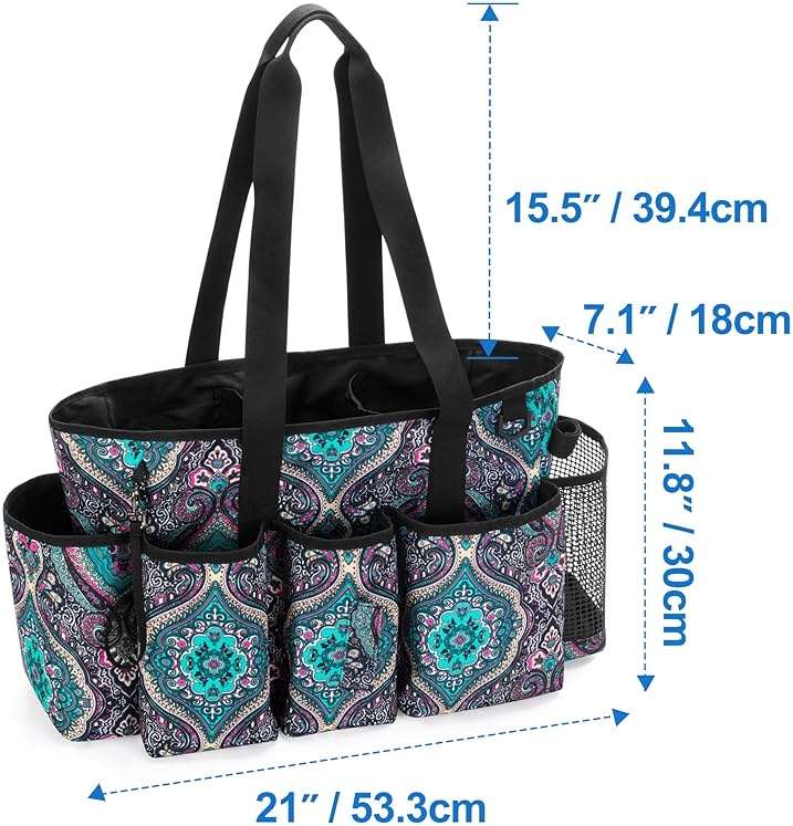LoDrid Professional Cleaning Tote Caddy for Cleaning Supplies, Cleaning Bag Organizer with Dividers and Handle Strap for Housekeepers Work, Totem, (Bag Only) - Image 3