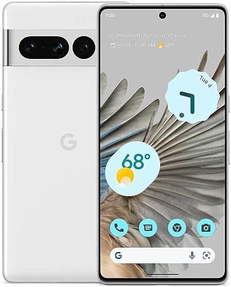 Google Pixel 7 Pro - 5G Android Phone - Unlocked Smartphone with Telephoto , Wide Angle Lens, and 24-Hour Battery - 128GB - Snow - Product Image