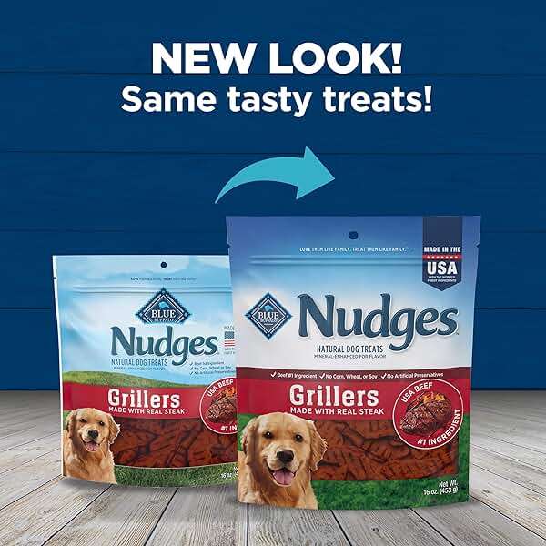 Blue Buffalo Nudges Steak Grillers Natural Dog Treats, Meaty Dog Snacks, Healthy Reward or Training Treat, Made in the USA with Real Beef, No Artificial Preservatives, 16 oz. - Image 10
