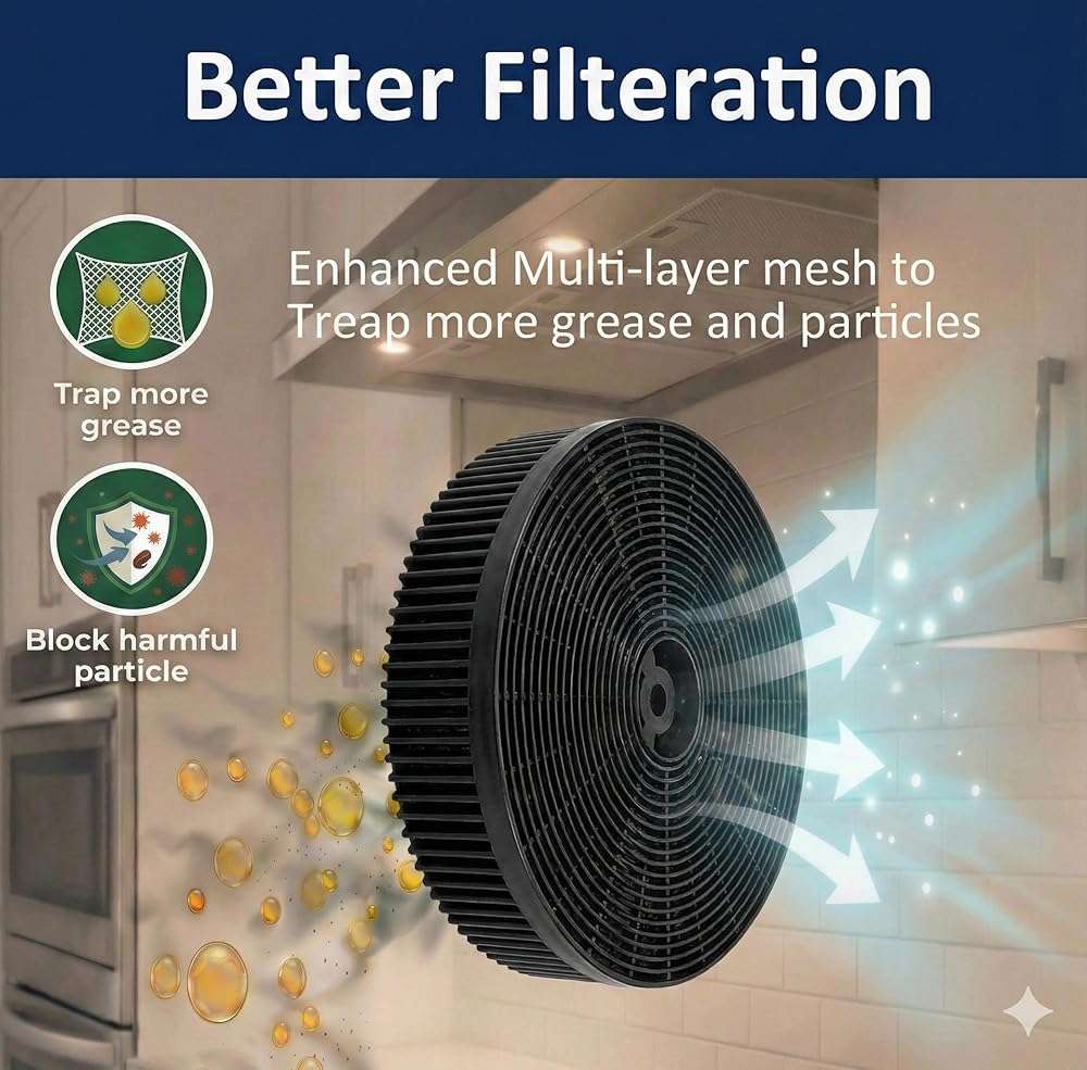 Amazinpure 2X AP-CFK1-TM Premium Ultra-Flow Heavy-Duty Range Hood Filter compatible with Cosmo Range Hood Charcoal Filter CFK1-TM 63190 63175S UC30 UMC30 UMC36 668A900 668WRC90 (2) (2) - Image 3