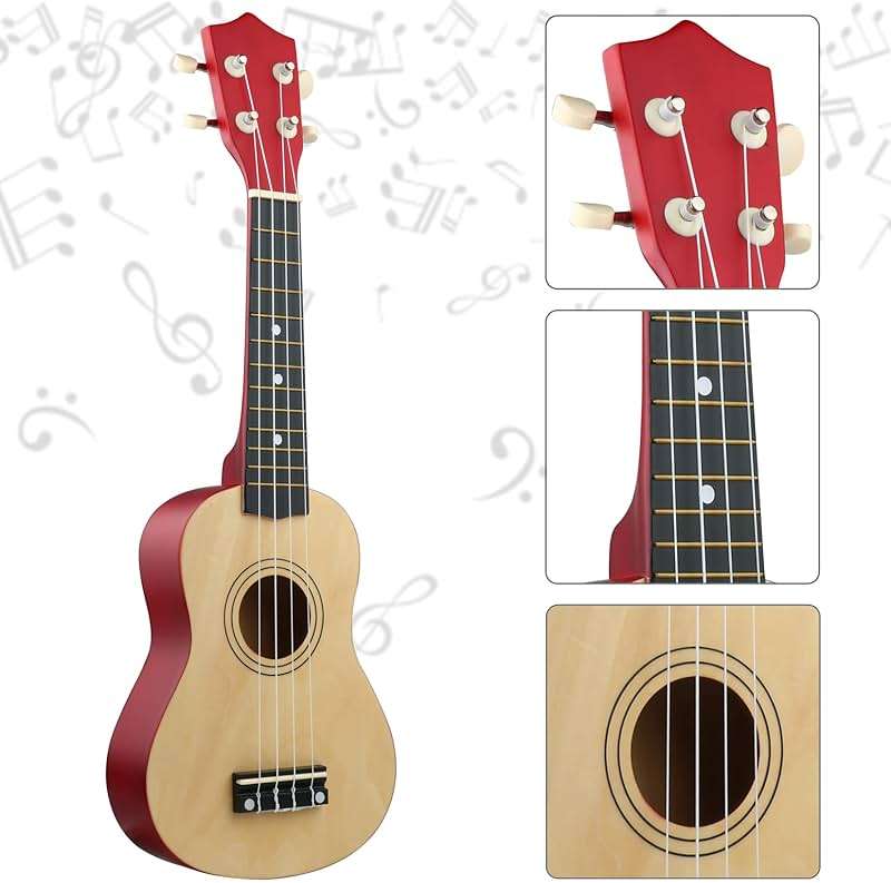 LXS Soprano Ukulele Kids Ukulele for Beginners - 21" Small Guitar Ukulele with Gig Bag, Standby String, Picks and Primary Tutorial (Wood Color) - Image 5