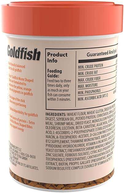 Tetra Goldfish Worm Shaped Bites Fish Food, 2.46 Oz., Complete Food for All Goldfish - Image 2