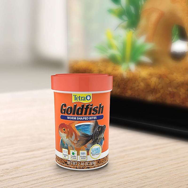 Tetra Goldfish Worm Shaped Bites Fish Food, 2.46 Oz., Complete Food for All Goldfish - Image 5