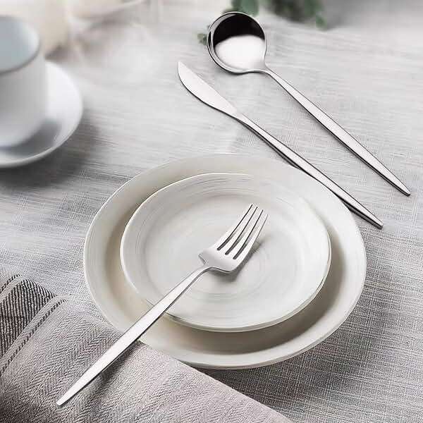 Silverware Set 30 Piece, Wildone Stainless Steel Flatware Set Service for 6, Cutlery Utensil Sets for Home Restaurant, Include Knife Fork Spoon Set, Dishwasher Safe - Image 2