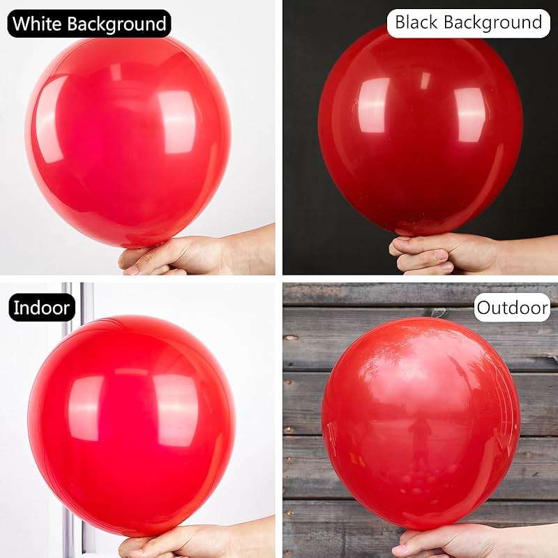 PartyWoo Red Balloons 140 pcs Different Sizes of 18 12 10 5 Inch Red Balloon Arch Kit Garland for Birthday Graduation Bachelorette Citizenship Anniversary Cherry Casino Theme Party Decorations Red-Y57 - Image 3