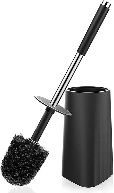 SetSail Toilet Brush, Compact Size Toilet Bowl Brush and Holder Toilet Brushes for Bathroom with Stainless Steel Handle Toilet Cleaner Brush with Durable Scrubbing Bristles, Splash-Proof - Image 1