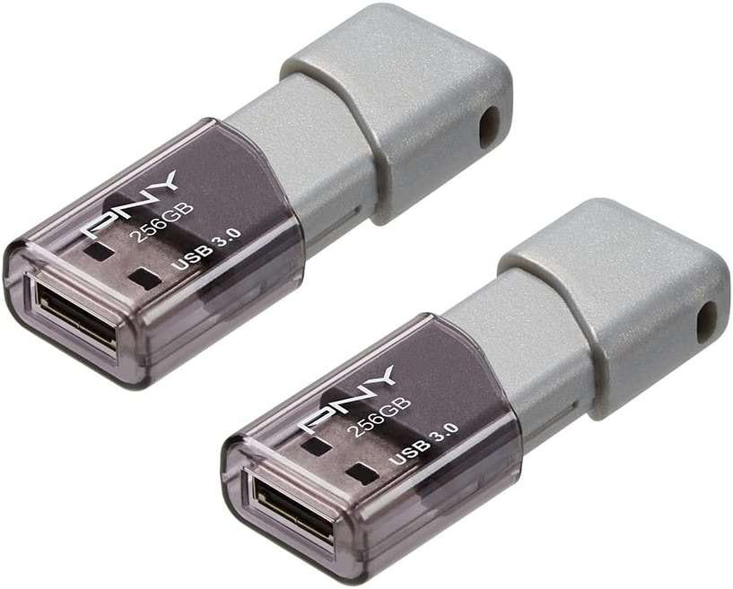 PNY P-FD256X2TBOP-MP 256GB Turbo Attaché 3 USB 3.0 Flash Drive,Silver (Pack of 2) - Image 2