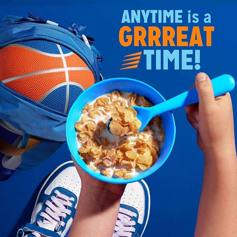 Frosted Flakes Breakfast Cereal, 8 Vitamins and Minerals, Kids Snacks, Large Size, Original, 17.3oz Box (1 Box) - Image 6