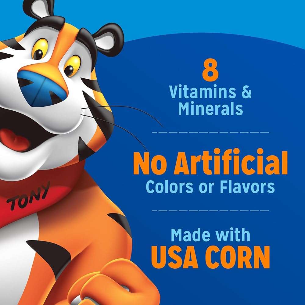Frosted Flakes Breakfast Cereal, 8 Vitamins and Minerals, Kids Snacks, Large Size, Original, 17.3oz Box (1 Box) - Image 7