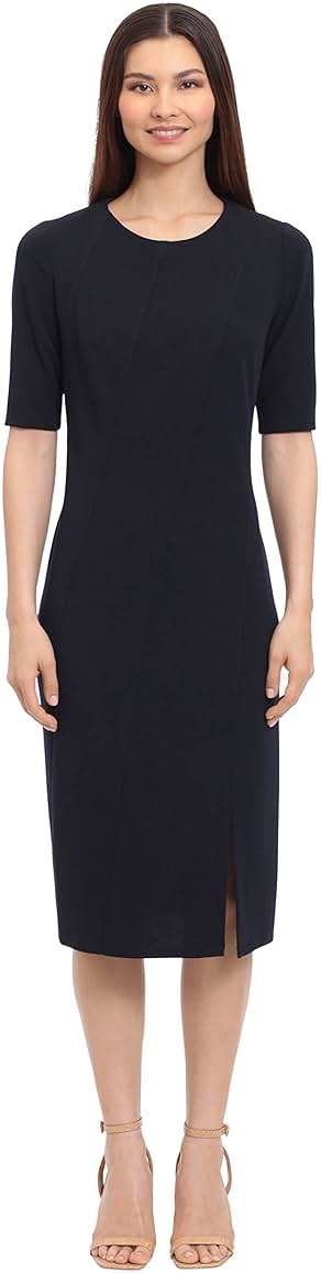 Maggy London Womens Diagonal Seamed Midi Dress - Image 1