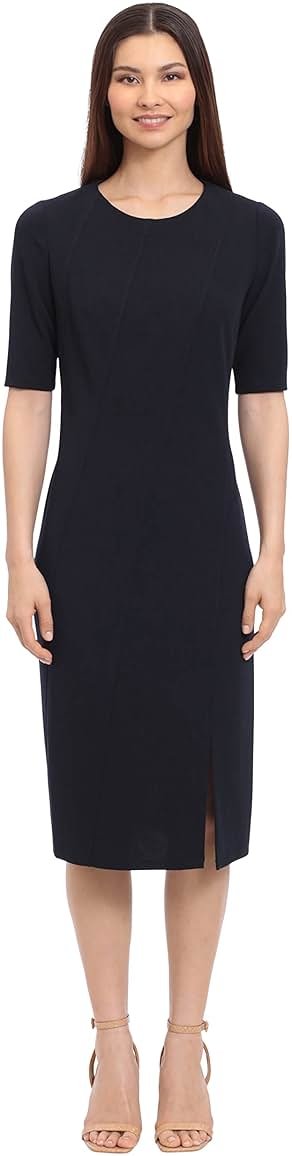Maggy London Womens Diagonal Seamed Midi Dress - Product Image