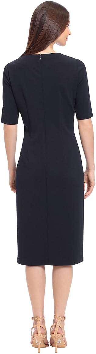 Maggy London Womens Diagonal Seamed Midi Dress - Image 2