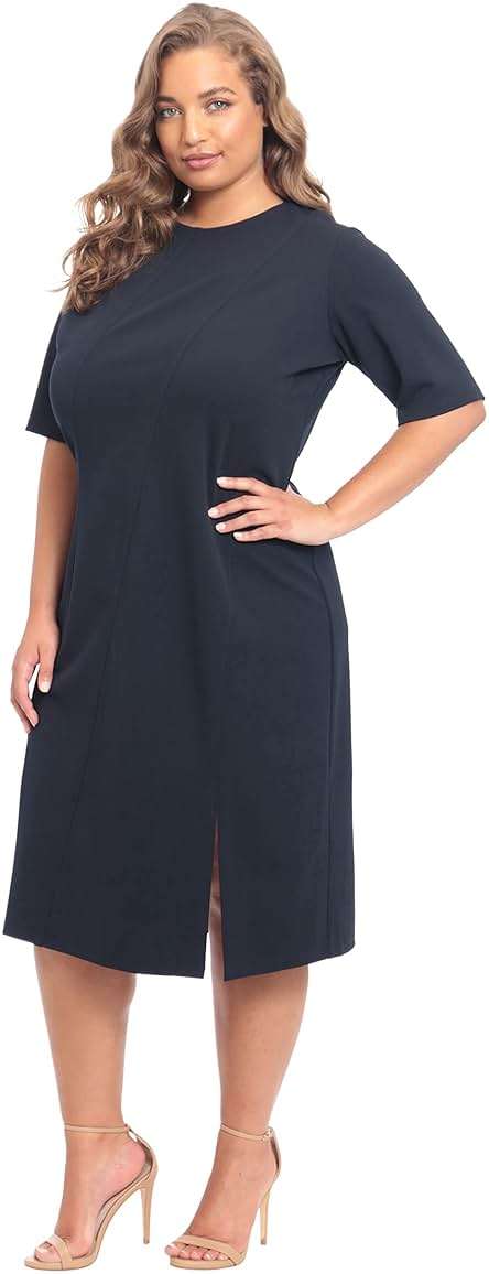 Maggy London Womens Diagonal Seamed Midi Dress - Image 5