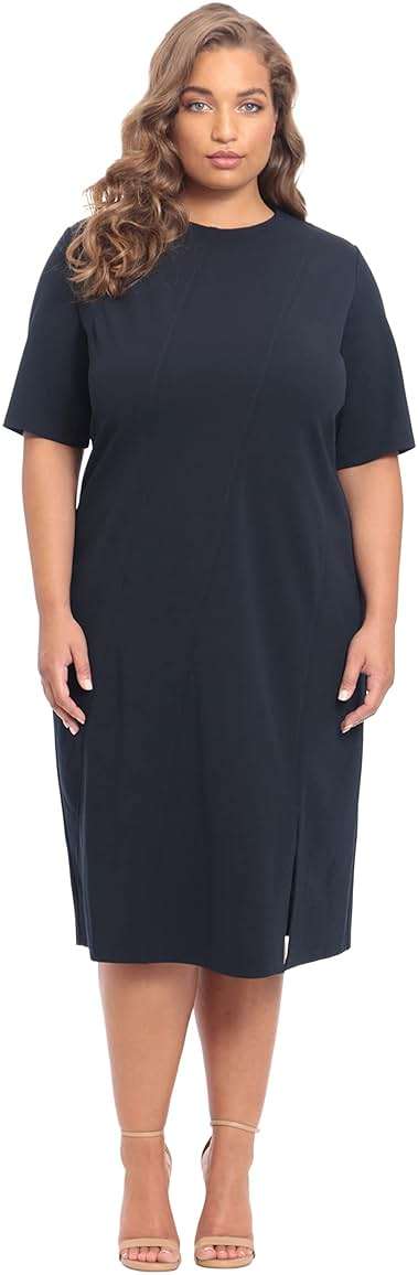 Maggy London Womens Diagonal Seamed Midi Dress - Image 6