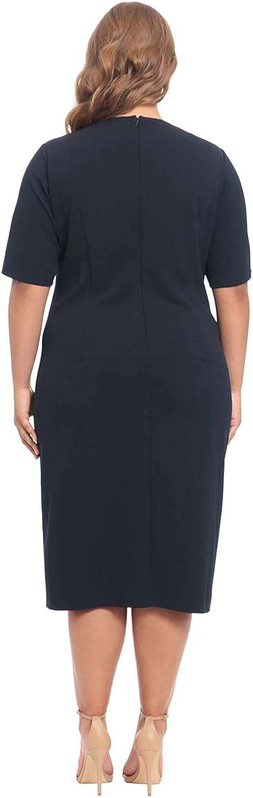Maggy London Womens Diagonal Seamed Midi Dress - Image 7