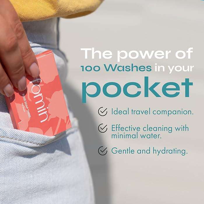 FOMIN - Antibacterial Paper Soap Sheets for Hand Washing - (300 Sheets) Lemon, Lavender, Unscented Travel Soap Sheets, Dissolvable Camping Mini Soap, Portable Hand Soap sheet - Image 3