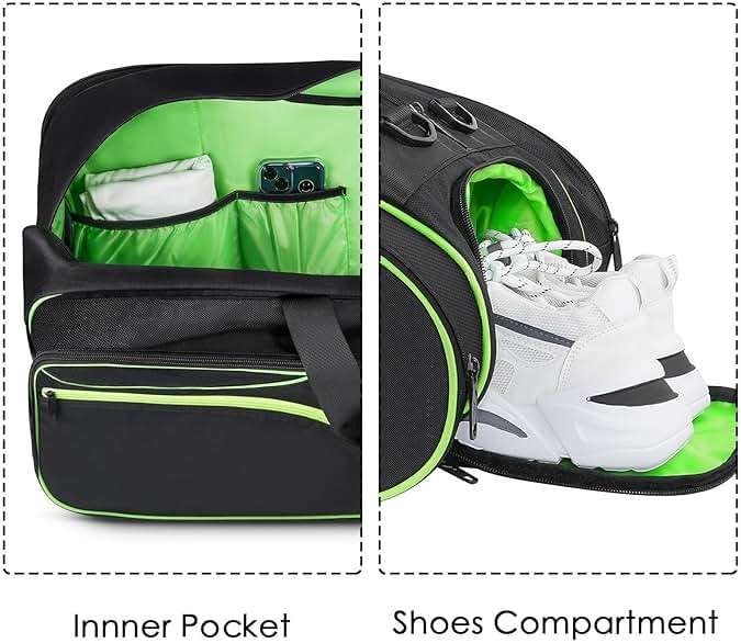 MATEIN Tennis Bag 6 Rackets, Large Racket Bag with Shoe Compartment, Cooler | Extra Large, Protective, Convertible, Removeable Shoulder Strap, Insulated Cooler Pocket, Water Resistant, Men Tournament Use - Image 5
