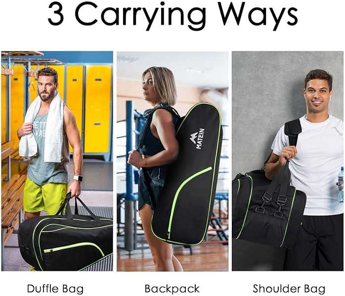 MATEIN Tennis Bag 6 Rackets, Large Racket Bag with Shoe Compartment, Cooler | Extra Large, Protective, Convertible, Removeable Shoulder Strap, Insulated Cooler Pocket, Water Resistant, Men Tournament Use - Image 7