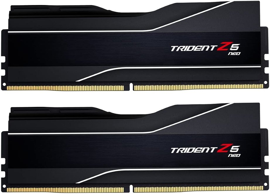 G.SKILL Trident Z5 Neo Series DDR5 RAM (AMD EXPO) 32GB (2x16GB) 6000MT/s CL30-38-38-96 1.35V Desktop Computer Memory U-DIMM - Matte Black (F5-6000J3038F16GX2-TZ5N) - Product Image