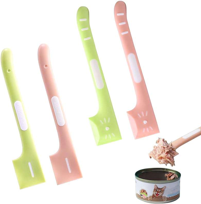 4 PACK Pet Food Can Supplies Mixing Spoons Food Canned Scoop for Cat Dog Feeding Can and Wet Food Storage - Image 1
