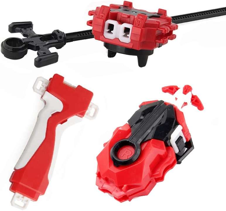 MUSTYBELT Battling Top Burst Gyros Toy Set Toy Gift for Children Boys Ages 6 8 10 12+ Combat Battling Game 10&12 Burst Spinning Tops 3 Two Way Launchers Grip Starter (B-10) - Image 2