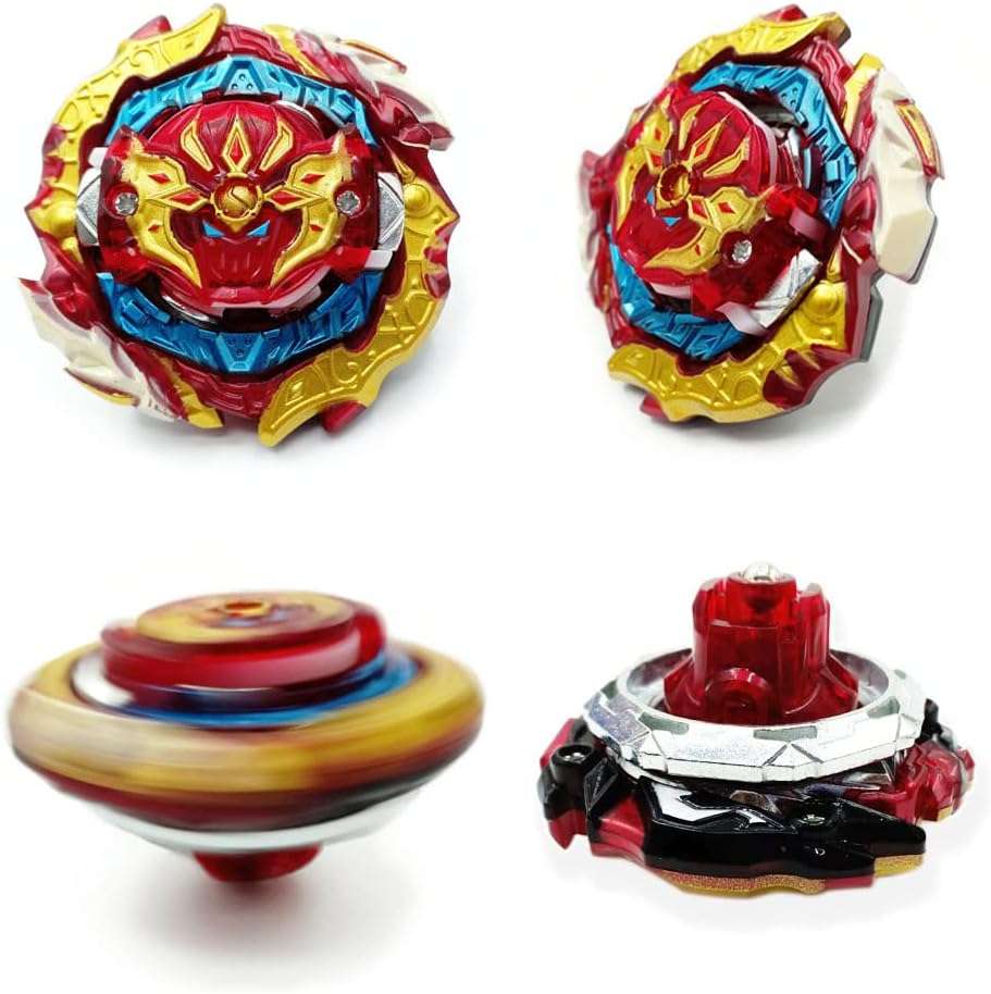 MUSTYBELT Battling Top Burst Gyros Toy Set Toy Gift for Children Boys Ages 6 8 10 12+ Combat Battling Game 10&12 Burst Spinning Tops 3 Two Way Launchers Grip Starter (B-10) - Image 4