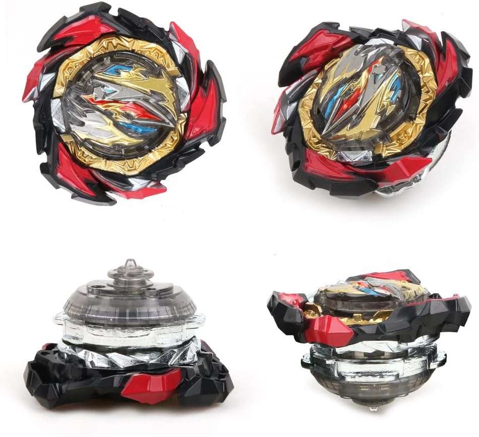 MUSTYBELT Battling Top Burst Gyros Toy Set Toy Gift for Children Boys Ages 6 8 10 12+ Combat Battling Game 10&12 Burst Spinning Tops 3 Two Way Launchers Grip Starter (B-10) - Image 5