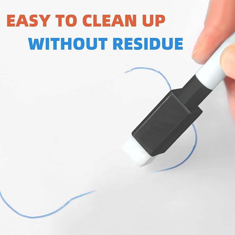 JEFURE 72 Pcs Black Magnetic Dry Erase Markers with Eraser Cap, White Board Mini Dry erase Markers Bulk, Fine Point Tip Student White Board Markers for Teachers Office School Supplies - Image 5