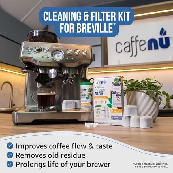Caffenu Breville Compatible Cleaning Tablets & Water Filter. 52 Espresso Machine Cleaning Tablets & 6 Breville Filters for Espresso Machine. Removes Build-up & Filters Water Impurities. Years Supply. - Image 4