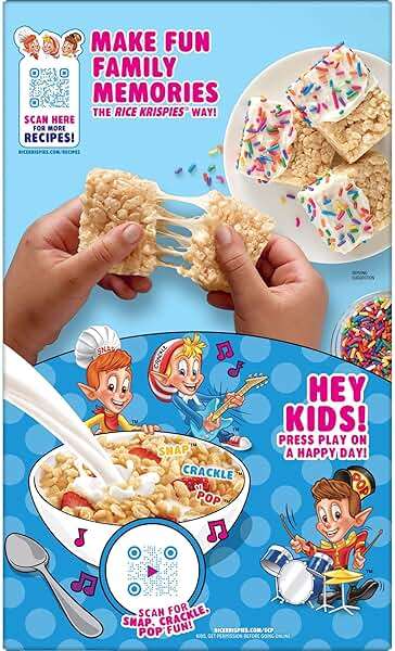 Kellogg's Frosted Krispies Breakfast Cereal, Kids Snacks, Baking Marshmallow Treats, Family Size, Original (8 Boxes) - Image 7
