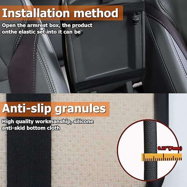 Moly Magnolia Car Center Console Cushion Pad, Universal Leather Waterproof Armrest Seat Box Cover Protector,Comfortable Car Decor Accessories Fit for Most Cars, Vehicles, SUVs (Red) - Image 4