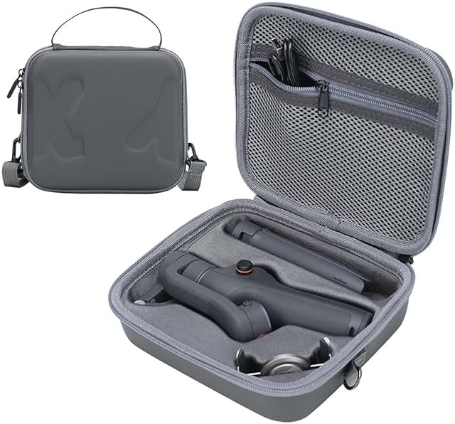Flyekist Travel Case for DJI OM 6 - Portable Storage Bag Hardshell Carrying Case Fits DJI Osmo Mobile 6 Smartphone Gimbal Stabilizer and Accessories(Grey) - Product Image