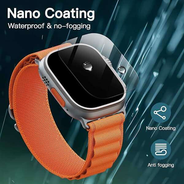 JETech Screen Protector for Apple Watch Ultra 3/2/1 49mm, Tempered Glass, HD Clear, 3 Pack - Image 6