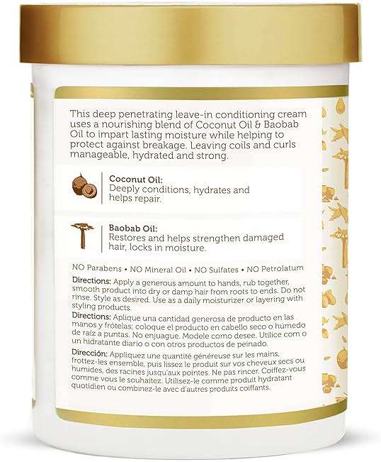 African Pride Moisture Miracle Leave-In Cream with Baobab Oil & Coconut Oil for Coily & Curly Hair, Adds Moisture, Helps Repair & Strengthen, 18 oz - Image 7