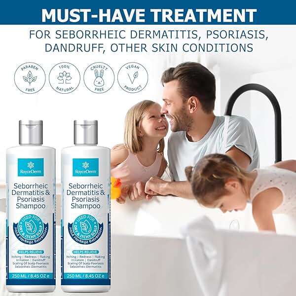 Roycederm Seborrheic Dermatitis & Psoriasis Shampoo for Dandruff - Helps Relieve Itching, Flaking & Scaling, Dry Itchy Scalp - Image 6