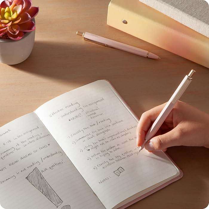 U Brands Cambria Mechanical Pencils, Set of 2, Blush Pink, Soft Touch, Medium (0.7 mm) Point, Lead and Eraser Refills - Image 2