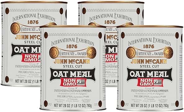 McCann's Irish Oatmeal, Traditional Steel Cut Oats, 28 Ounce (Pack of 4) - Product Image
