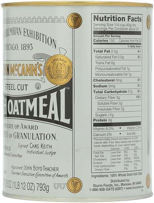 McCann's Irish Oatmeal, Traditional Steel Cut Oats, 28 Ounce (Pack of 4) - Image 2