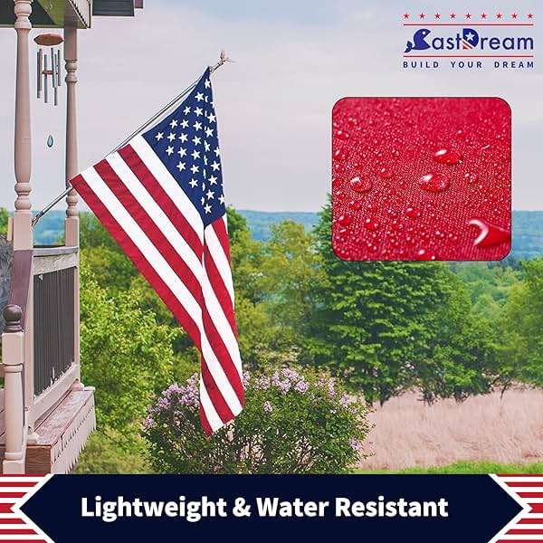 CASTDREAM American US Flag 3x5, 2 Pack Vibrant Color & Fade Resistant US Flags for Outside 3x5 ft Flags Double Stitched Long Lasting Polyester with Durable Brass Grommets USA Flag - Image 4