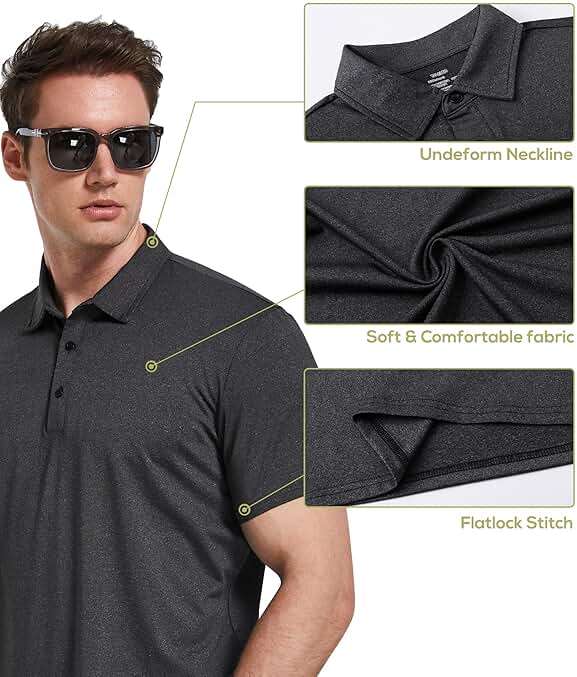 TELALEO 4/5 Pack Mens Polo Shirts Quick Dry Short Sleeve Golf T Shirt Performance Moisture Wicking Casual Workout - Image 4