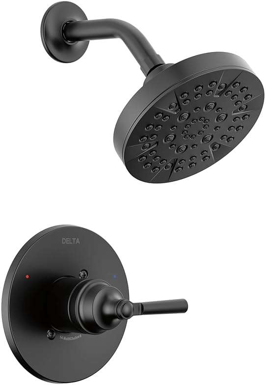 Delta Saylor 14 Series 5-Setting Shower Faucet Set, Matte Black Shower Head and Handle Set, Valve Trim Kit, Matte Black T14235-BL (Valve Not Included) - Image 1