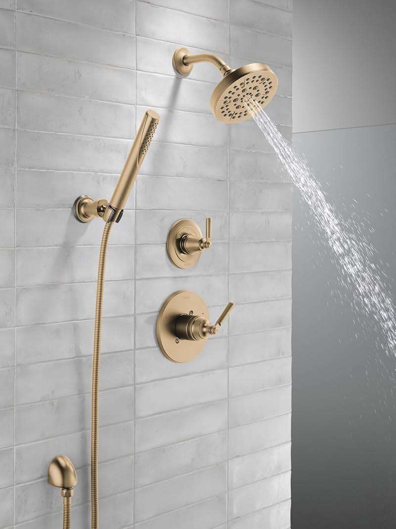 Delta Saylor 14 Series 5-Setting Shower Faucet Set, Brushed Gold Shower Head and Handle Set, Valve Trim Kit, Champagne Bronze T14235-CZ (Valve Not Included) - Image 7
